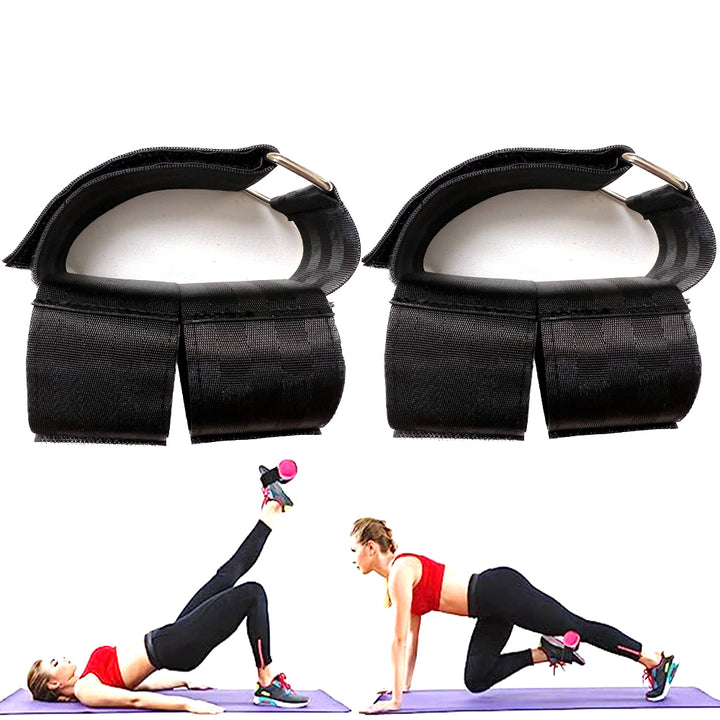 Premium Dumbbell Ankle Straps – Adjustable Foot Bands for Tibialis Training, Leg Strengthening, Weight Lifting, Fitness
