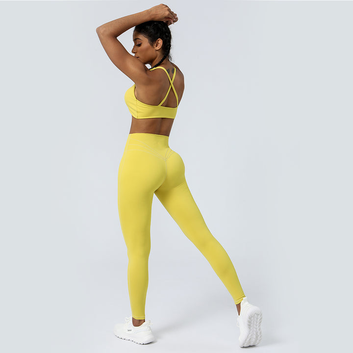 Premium High Support Sports Yoga Bra – Sexy Halter Straps, Push-Up Padded Bralette for Running, Gym & Fitness – Impact