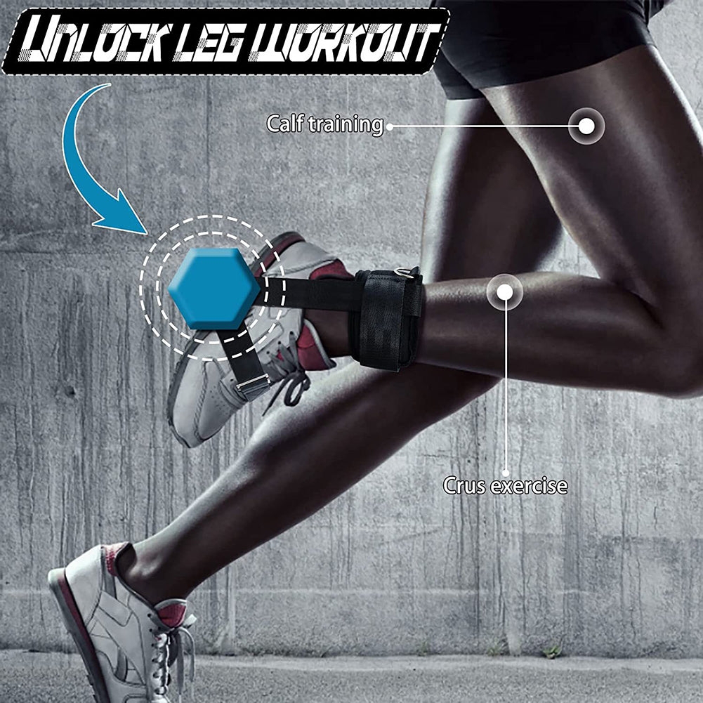Premium Adjustable Dumbbell Ankle Strap – Soft, Comfortable Weight Strap for Leg and Hip Workouts, Portable Ankle Weights  