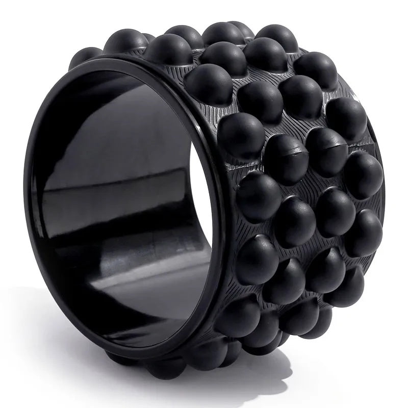 Premium Yoga Wheel – Back Stretcher & Massager for Pain Relief – Durable, Non-Slip Frame – Strong Support Up to 440 lbs 