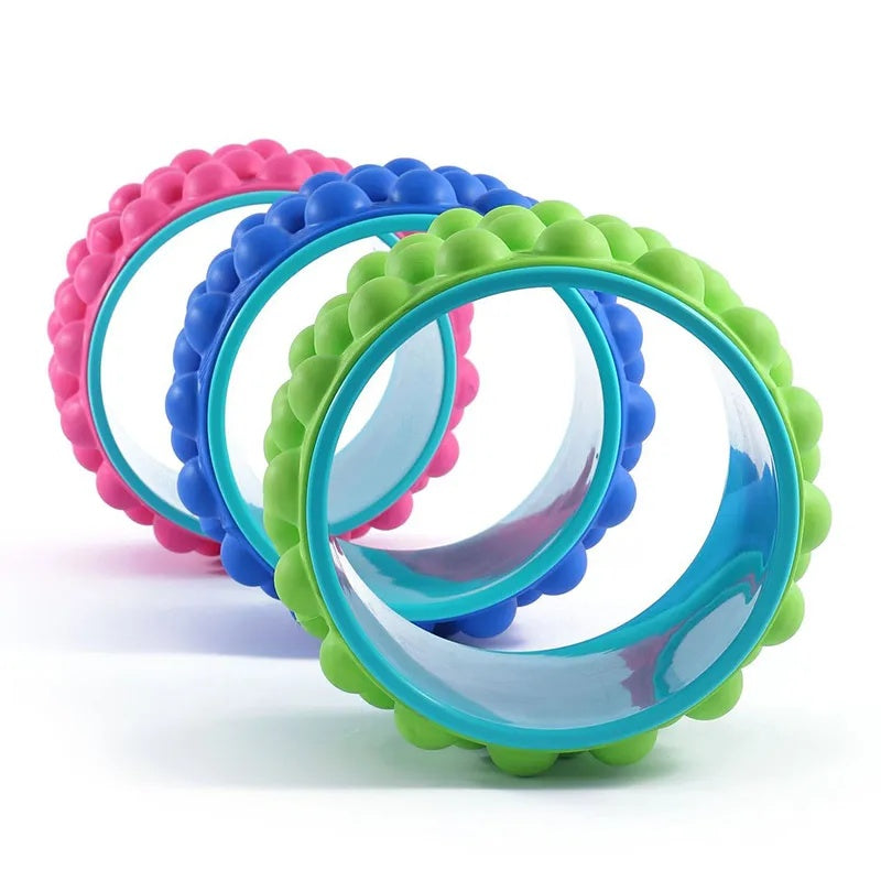 Premium Yoga Wheel – Back Stretcher & Massager for Pain Relief – Durable, Non-Slip Frame – Strong Support Up to 440 lbs 