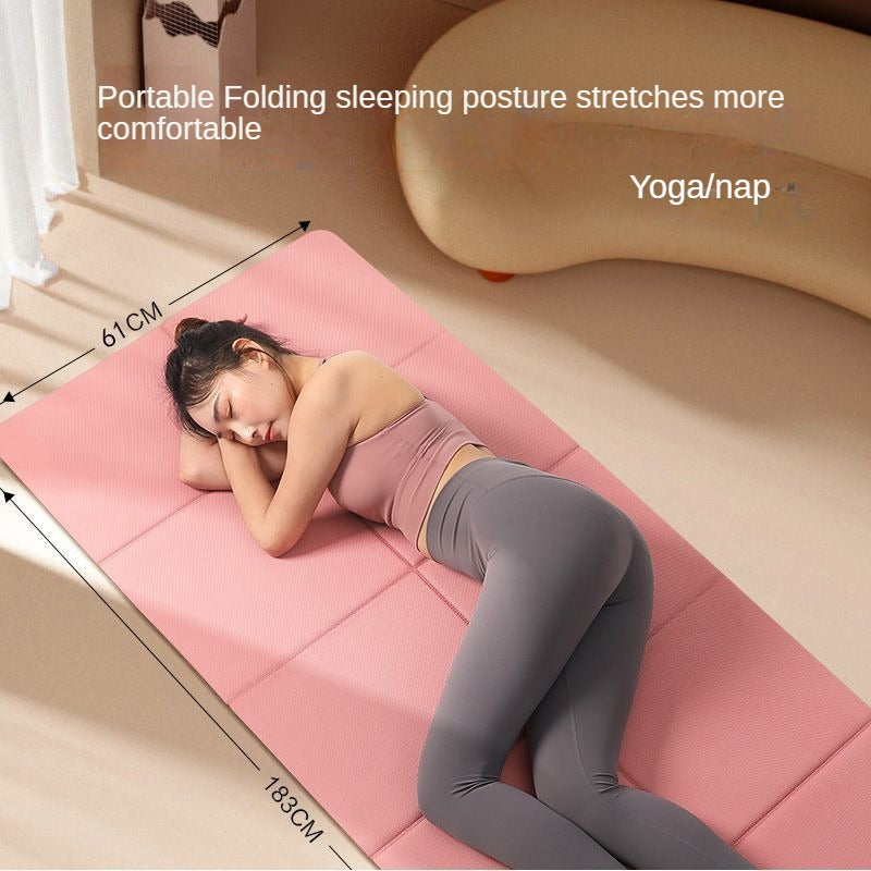 Premium Foldable Yoga Mat – Eco-Friendly TPE Fitness Mat – Double-Sided Non-Slip Design – Portable & Lightweight Travel