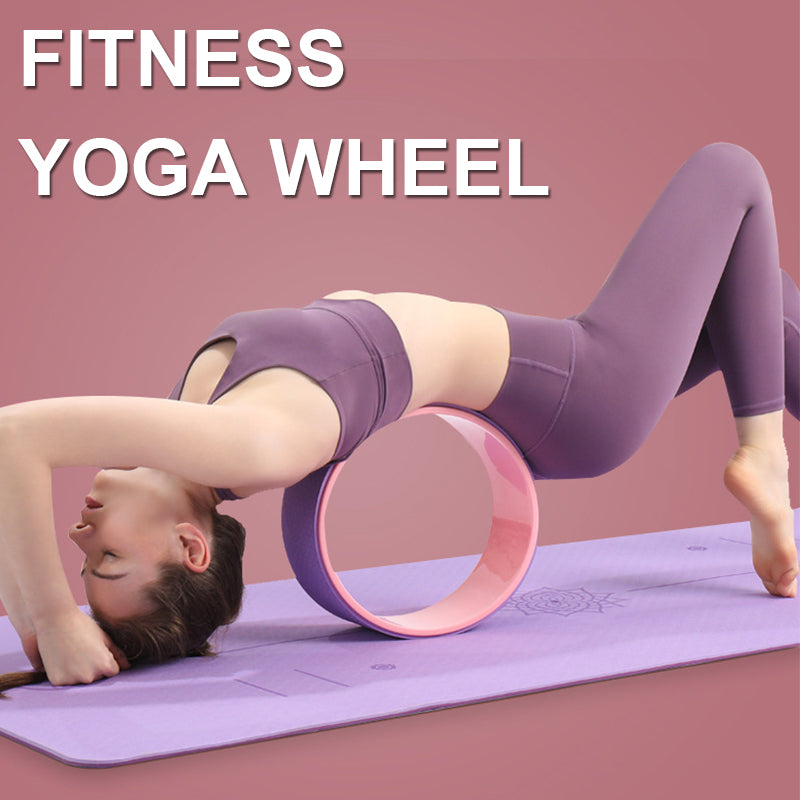 Premium Fitness Yoga Wheel – Pilates Auxiliary Tool for Back Bend & Flexibility – Dharma Wheel for Open Back, Stretching