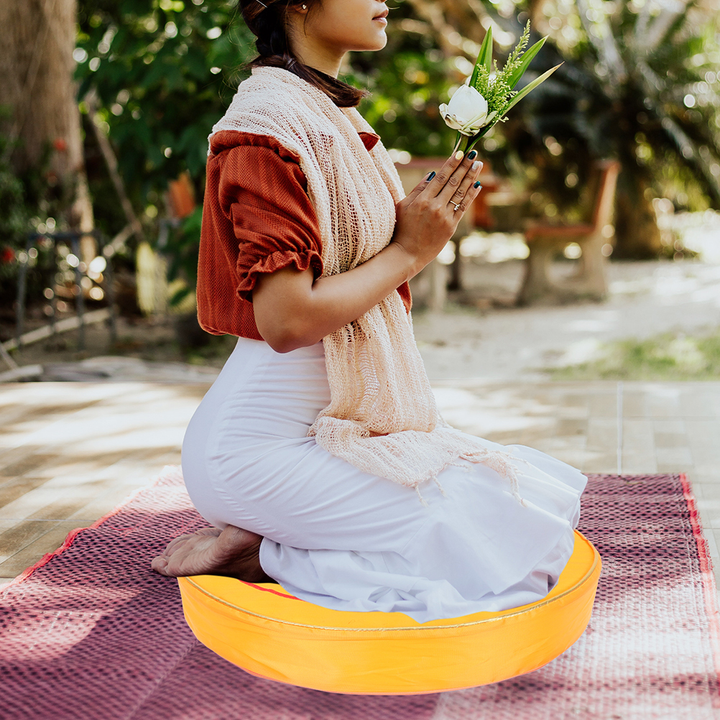 Premium Floor Cushion for Meditation & Yoga – Comfortable Tatami Mat Seat Pad – Soft Pearl Wool & Cloth Material – Perfect for