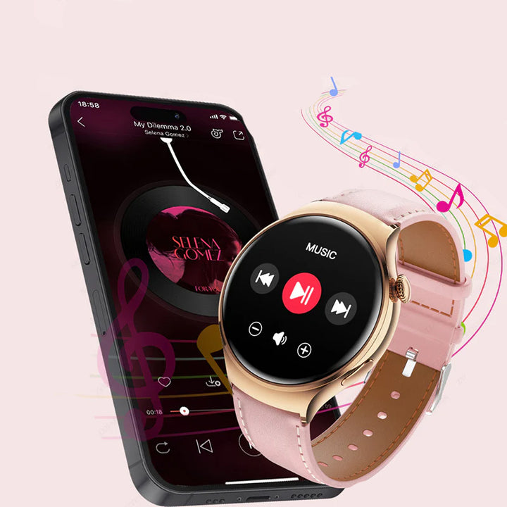 Premium Smart Watch for Women – Full Touch Screen, Fitness Tracker, Heart Rate, Blood Pressure Monitor, IP67 Waterproof, 