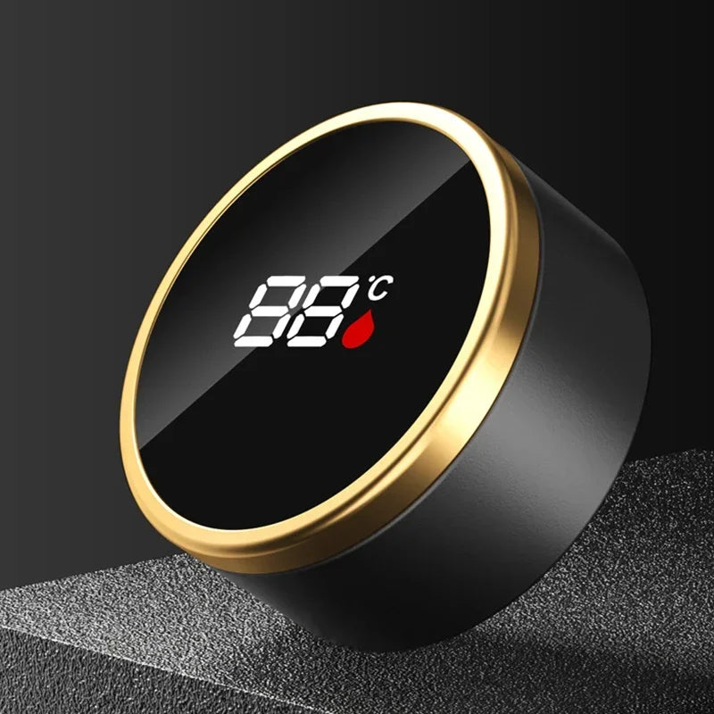 Premium Stainless Steel Tea Infuser Thermos with LED Temperature Display – 450ML Insulated Coffee Mug with Tea Separation, 