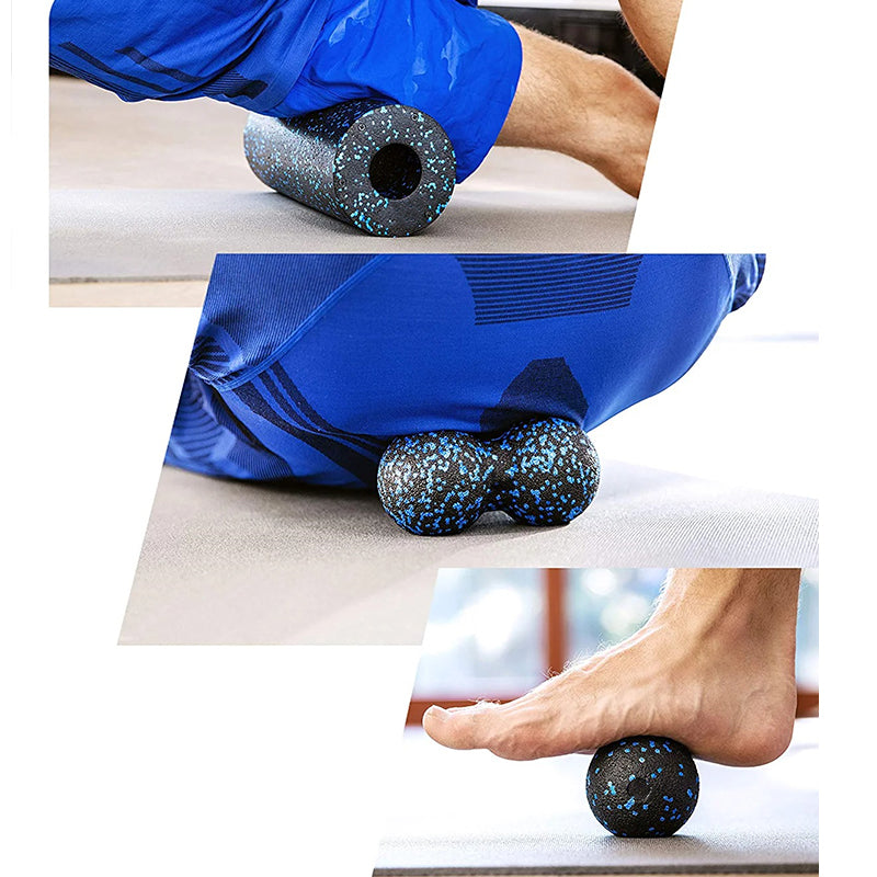 Premium EPP Fascia Massage Foam Rollers & Fitness Balls Set for Deep Tissue, Trigger Point Relief, Muscle Recovery, Yoga